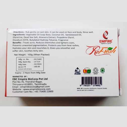 EMPIRE - RED SANDAL WOOD SOAP - 100GM